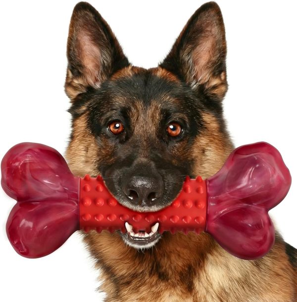 Tough Dog Bones for Aggressive Chewers – Long Lasting, Beef Flavored, Large Breed