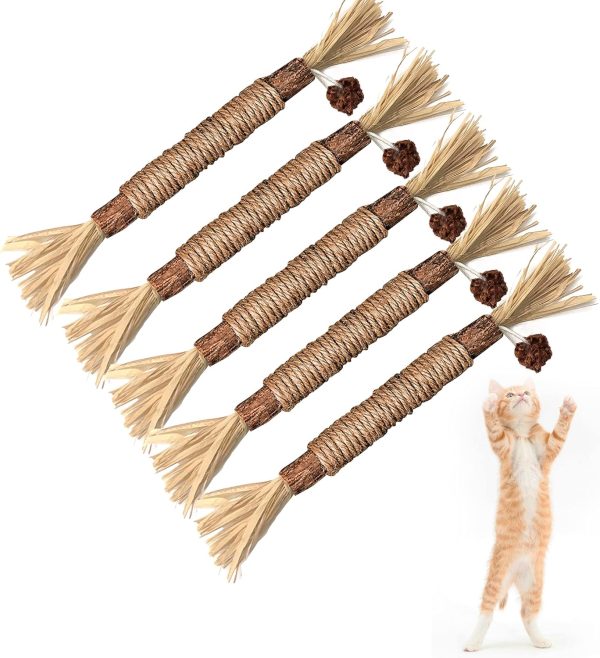 Natural Silvervine Cat Chew Sticks for Dental Care & Teething – Edible Treat for All Breeds